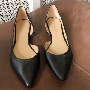 Via Spiga black leather flats size 8